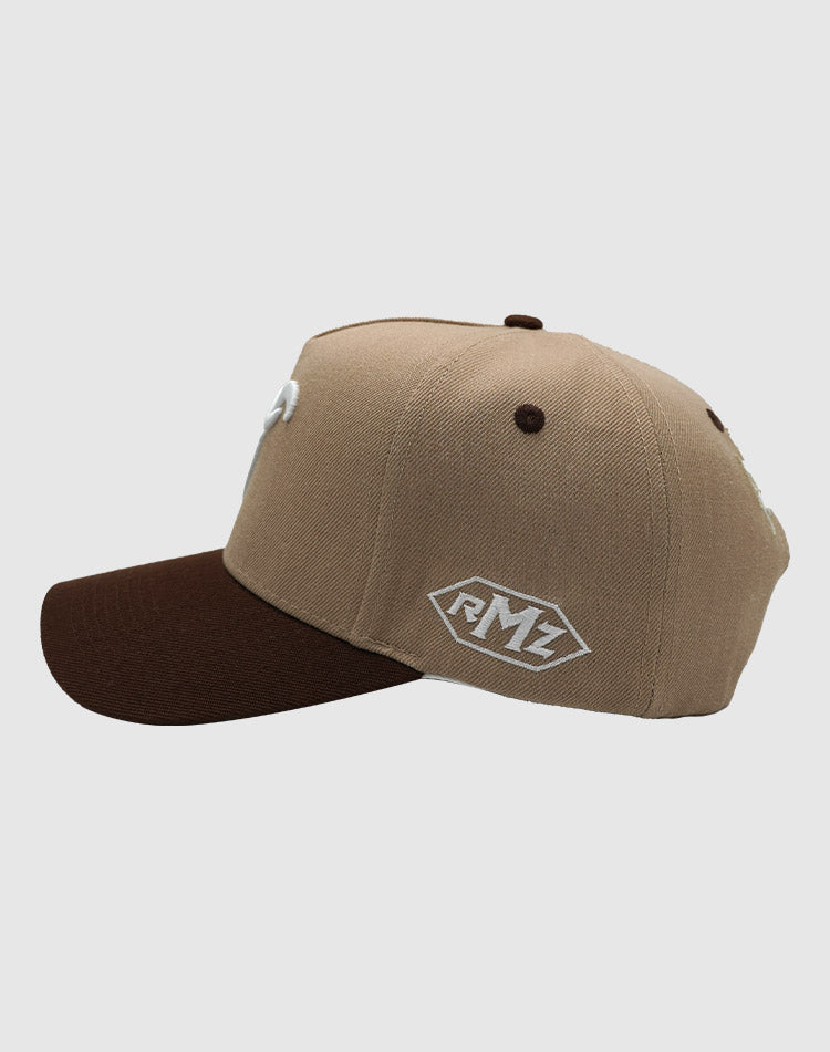 A CLASSIC UPSIDE DOWN RMZ CAP BEIGE BROWN