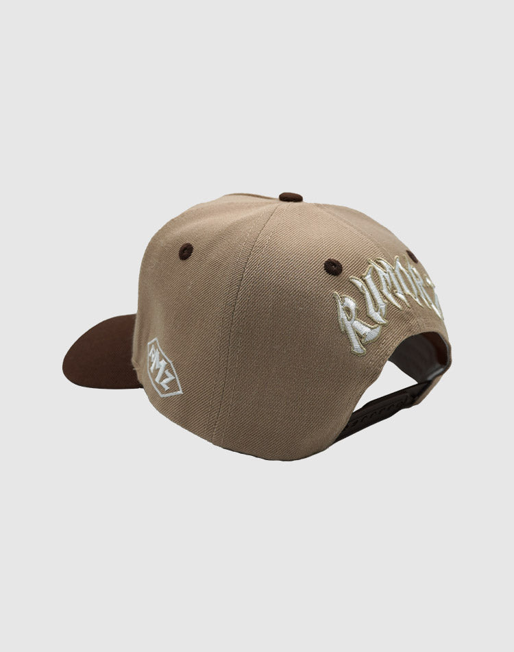 A CLASSIC UPSIDE DOWN RMZ CAP BEIGE BROWN