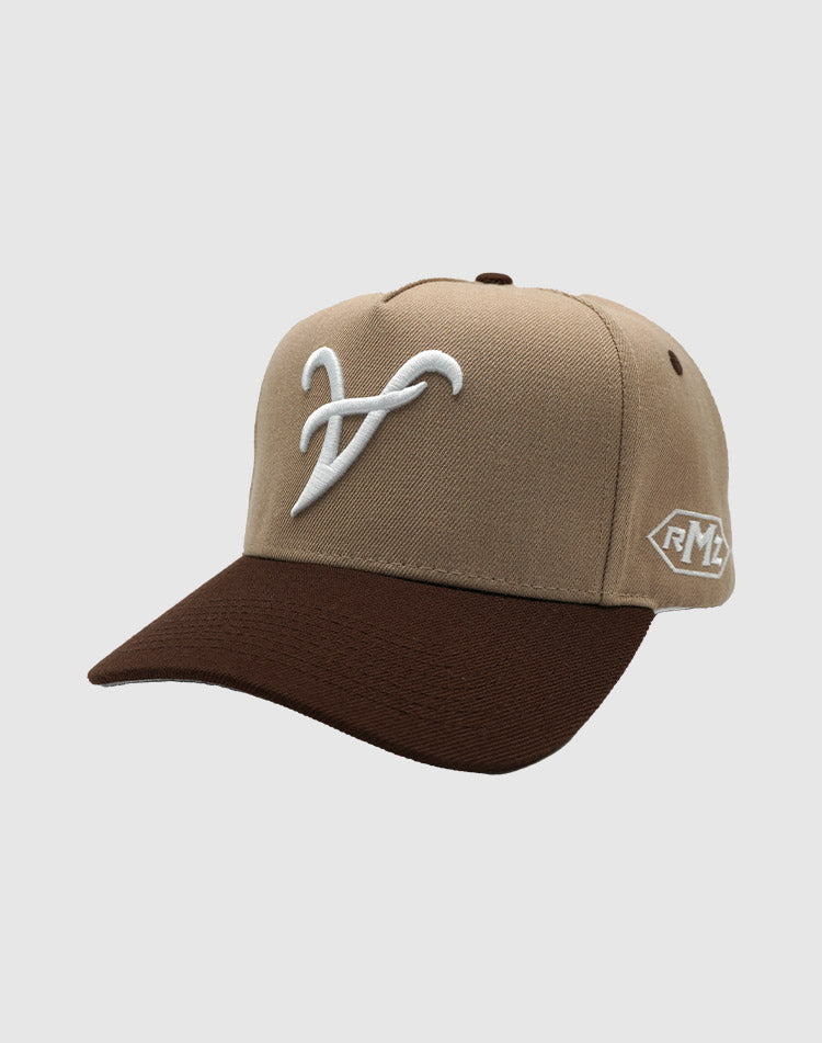 A CLASSIC UPSIDE DOWN RMZ CAP BEIGE BROWN