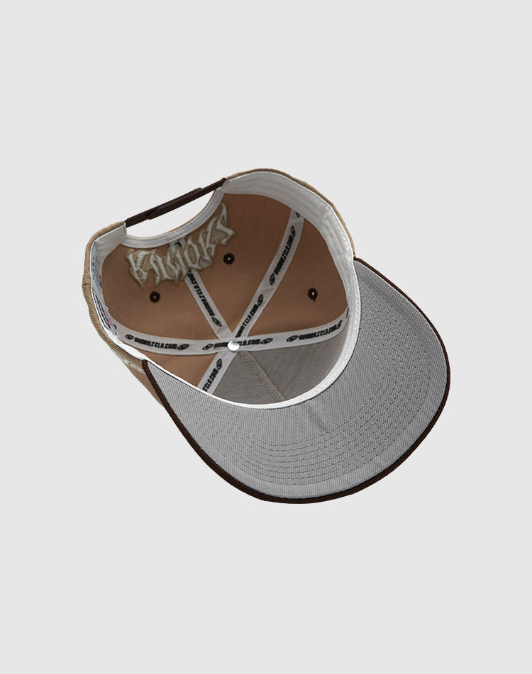 A CLASSIC UPSIDE DOWN RMZ CAP BEIGE BROWN