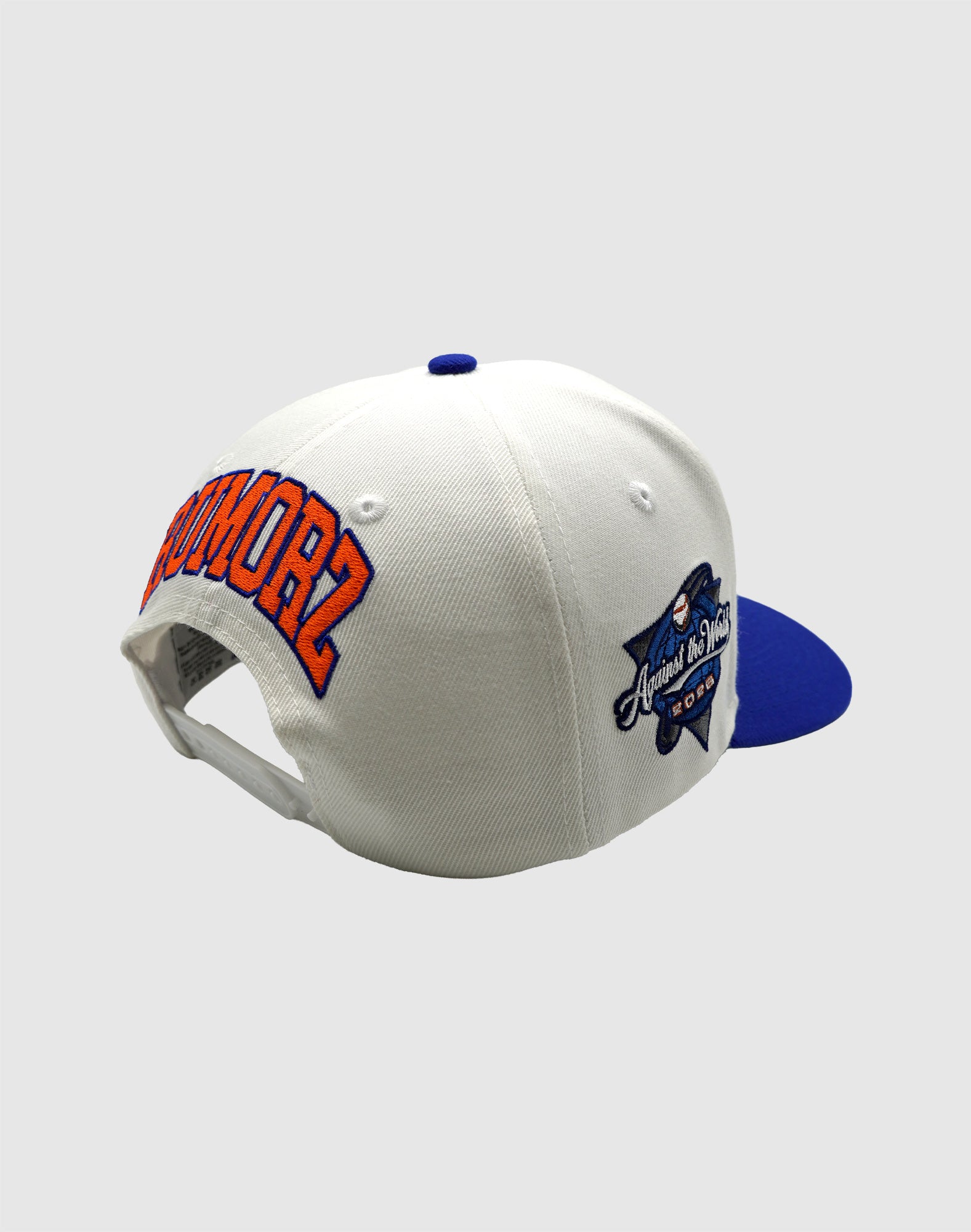 A CLASSIC UPSIDE DOWN RMZ CAP WHITE BLUE-ORANGE