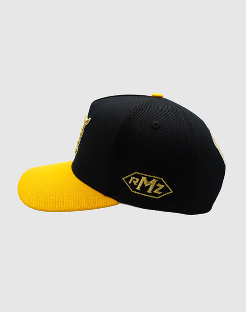 A OG UPSIDE DOWN RMZ CAP BLACK YELLOW-GOLD