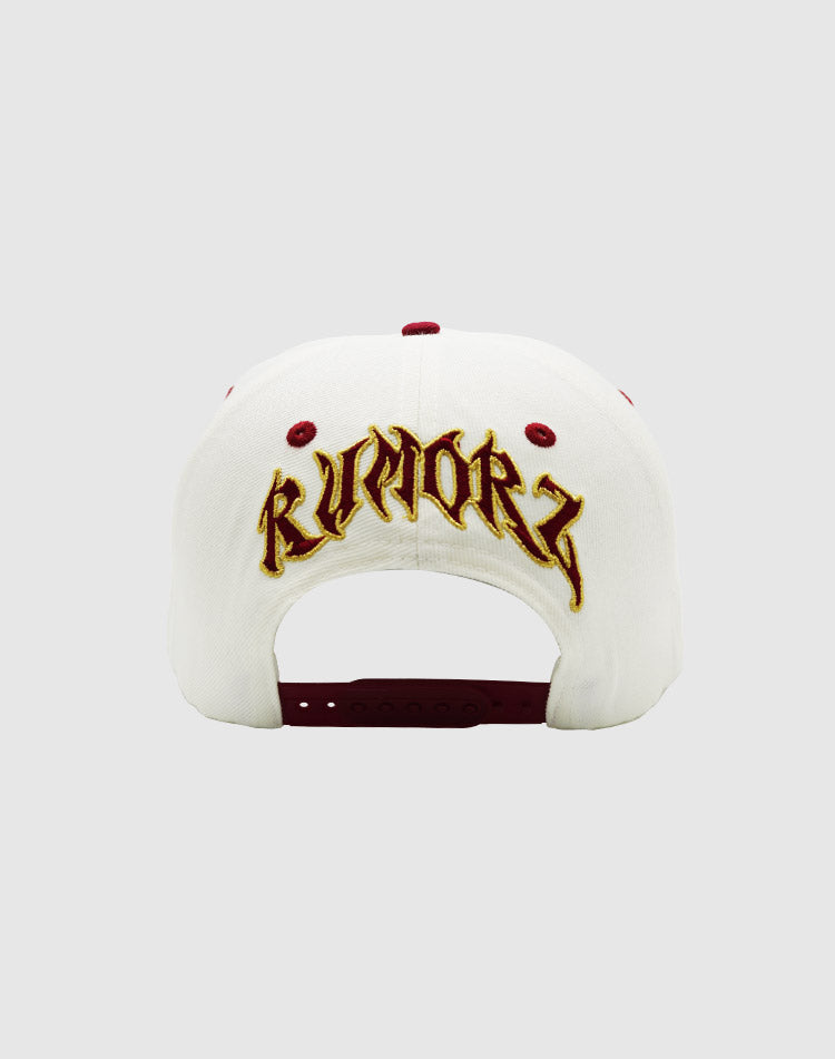 A'$ CLASSIC UPSIDE DOWN RMZ CAP CREAM BURGUNDY