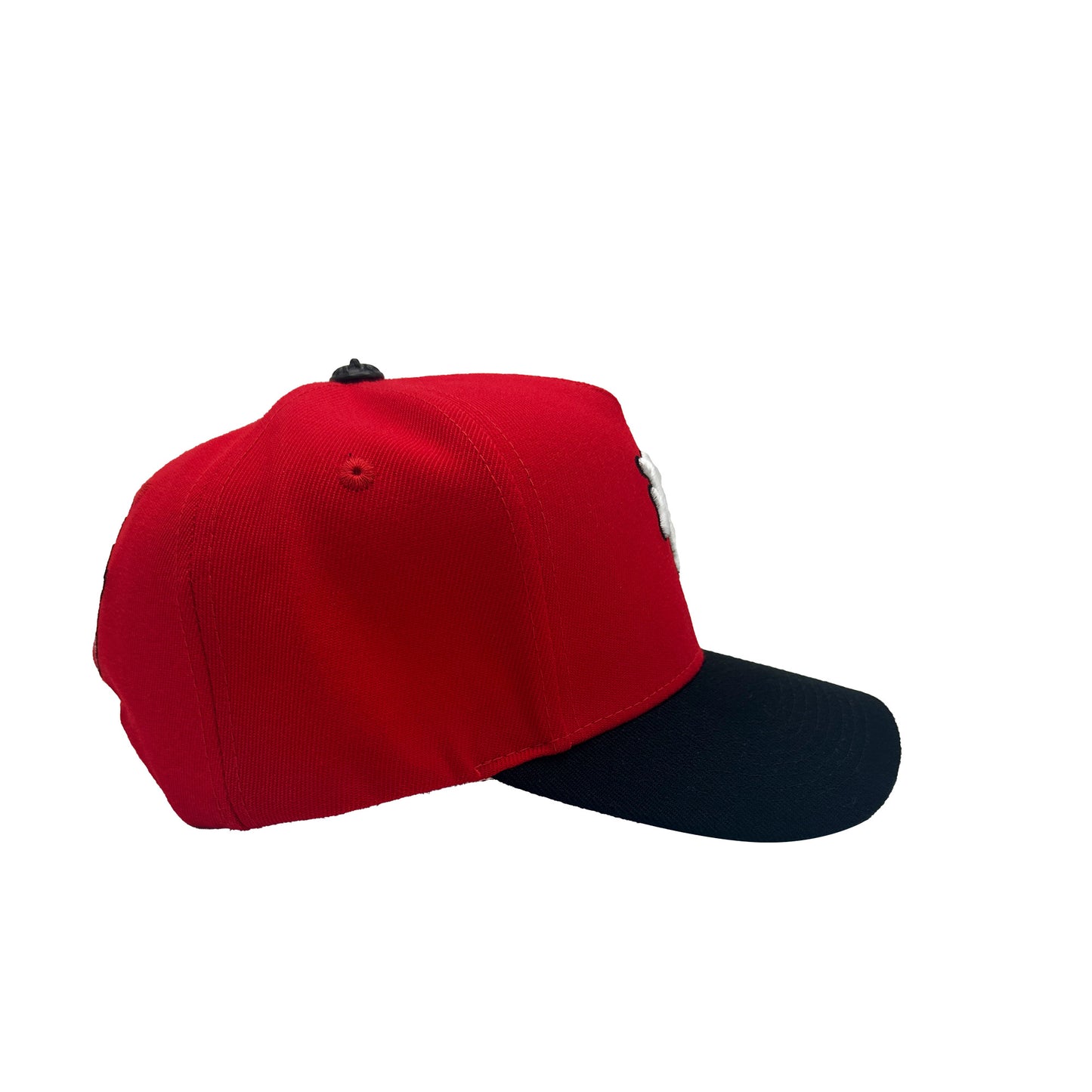 LA BONES UPSIDE DOWN RMZ CAP RED BLACK