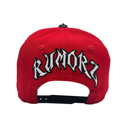 LA BONES UPSIDE DOWN RMZ CAP RED BLACK