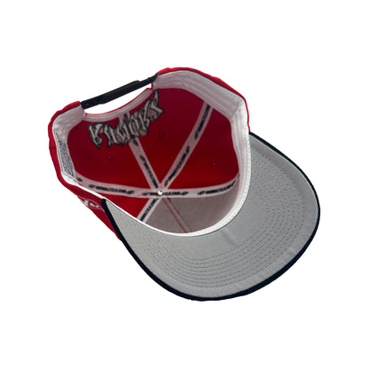 LA BONES UPSIDE DOWN RMZ CAP RED BLACK