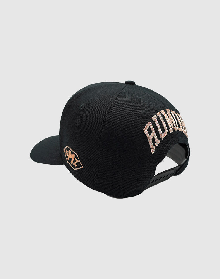 LA CHAIN ROSÉGOLD UPSIDE DOWN RMZ CAP BLACK