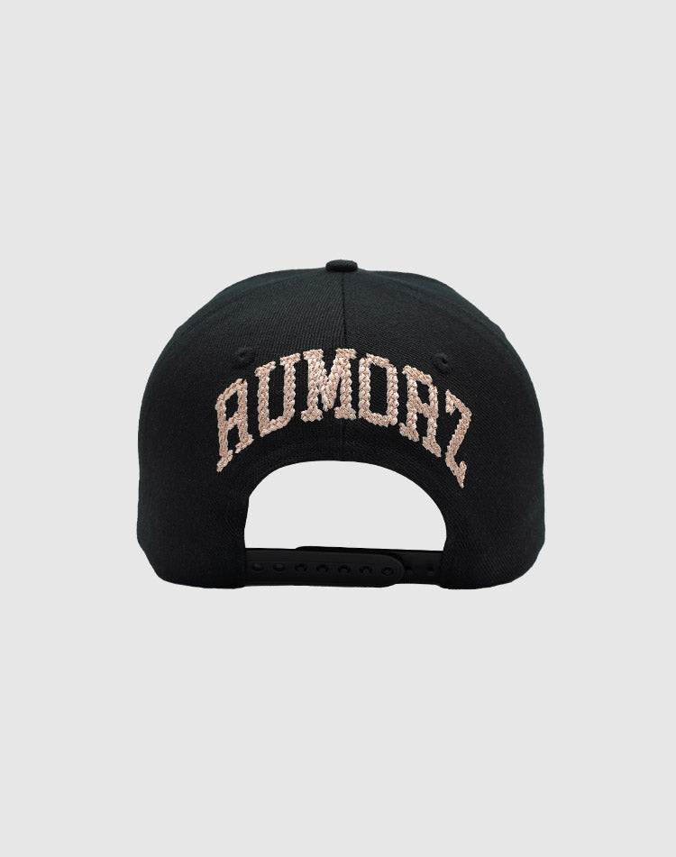 LA CHAIN ROSÉGOLD UPSIDE DOWN RMZ CAP BLACK