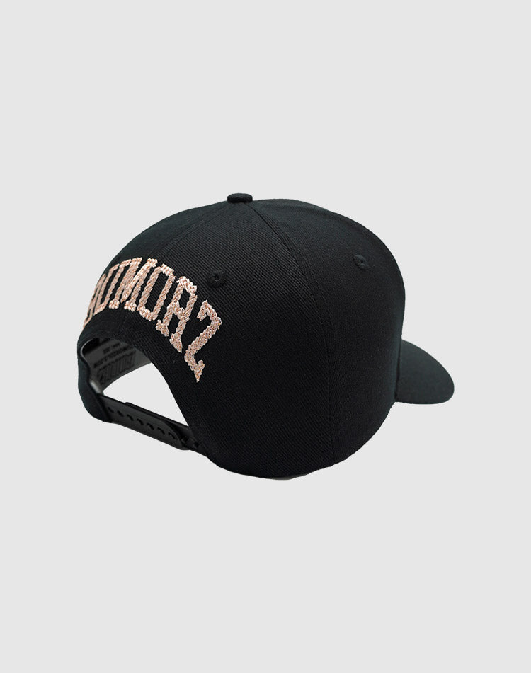 LA CHAIN ROSÉGOLD UPSIDE DOWN RMZ CAP BLACK