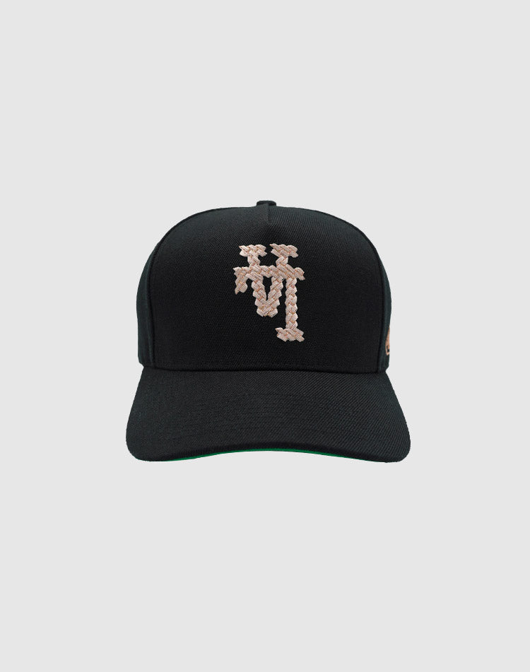 LA CHAIN ROSÉGOLD UPSIDE DOWN RMZ CAP BLACK