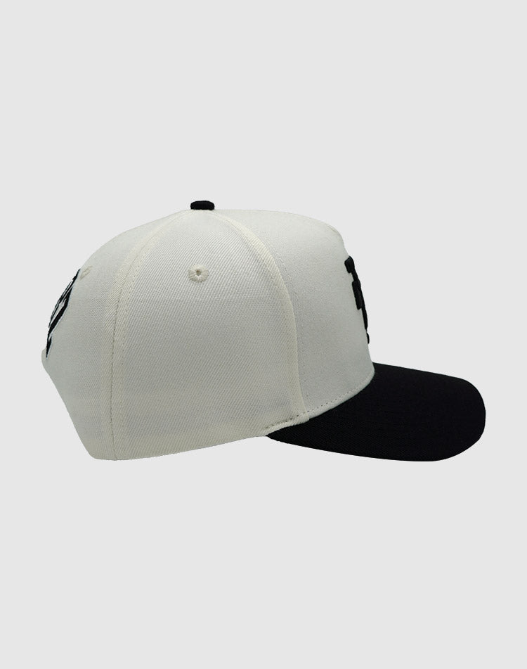 LA CLASSIC UPSIDE DOWN RMZ CAP CREAM BLACK