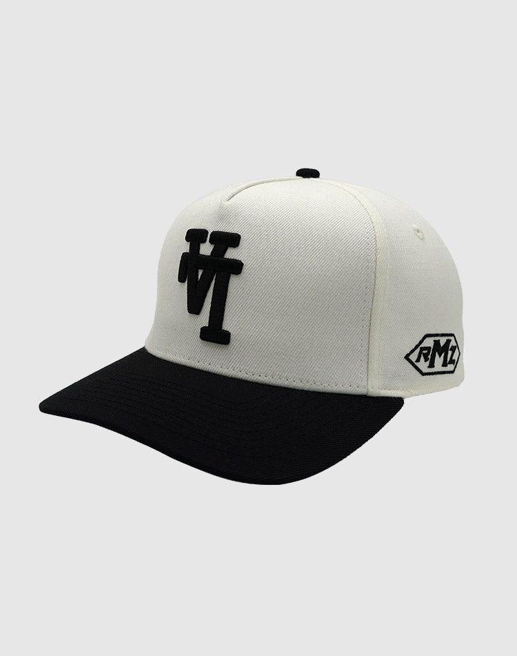 LA CLASSIC UPSIDE DOWN RMZ CAP CREAM BLACK