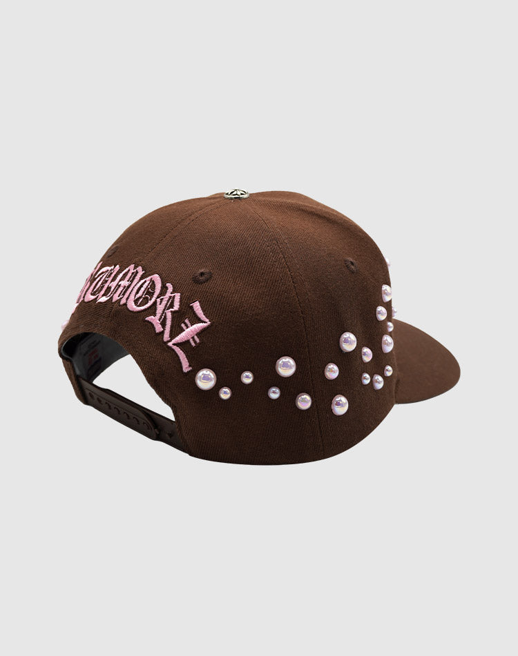 LA OG PEARL UPSIDE DOWN RMZ CAP BROWN-PINK