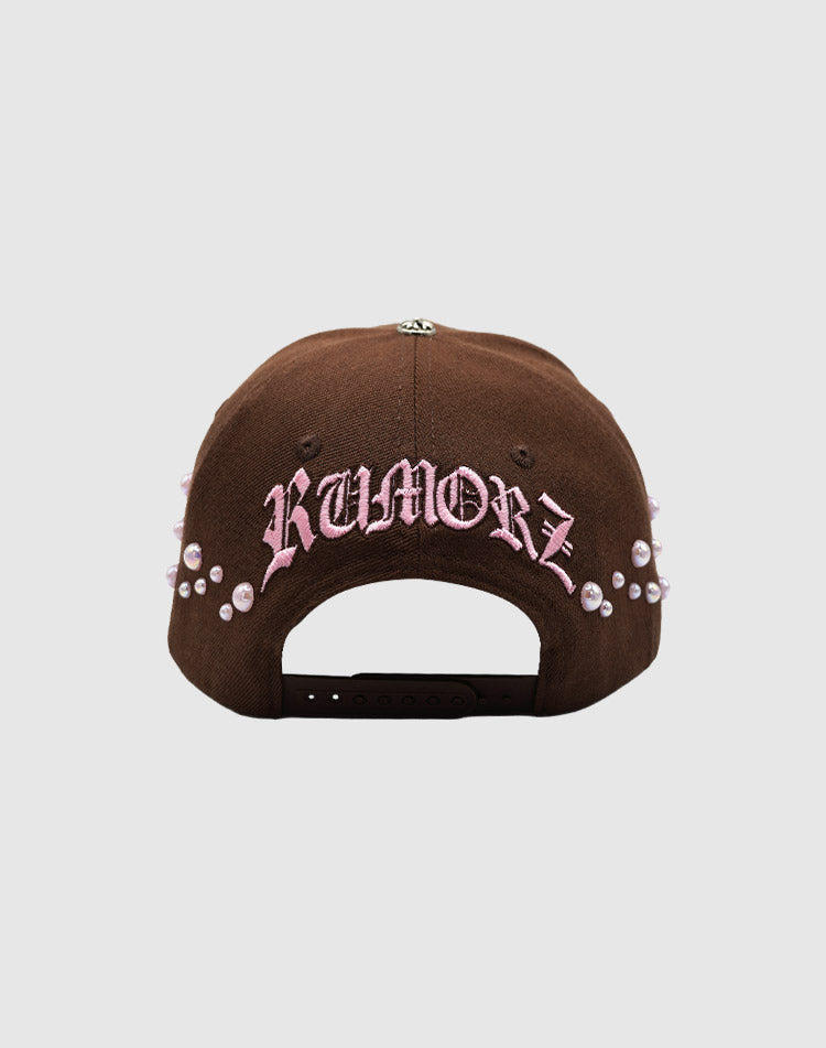 LA OG PEARL UPSIDE DOWN RMZ CAP BROWN-PINK