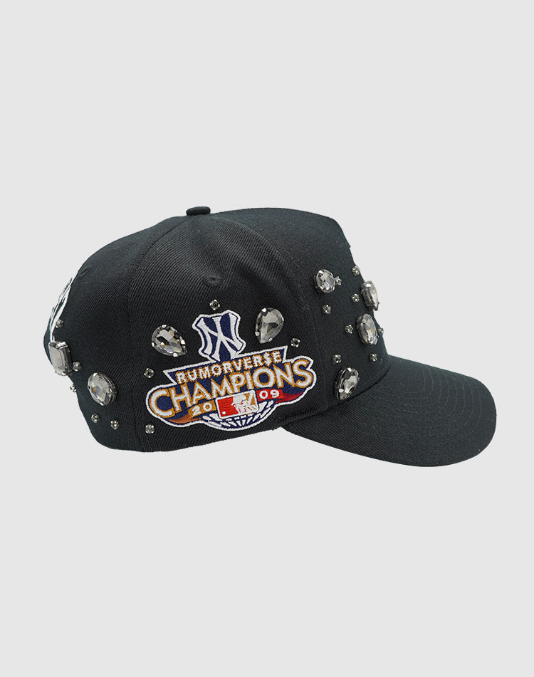 NY CLASSIC UPSIDE DOWN RMZ CAP BLACK DIAMONDS CHROME