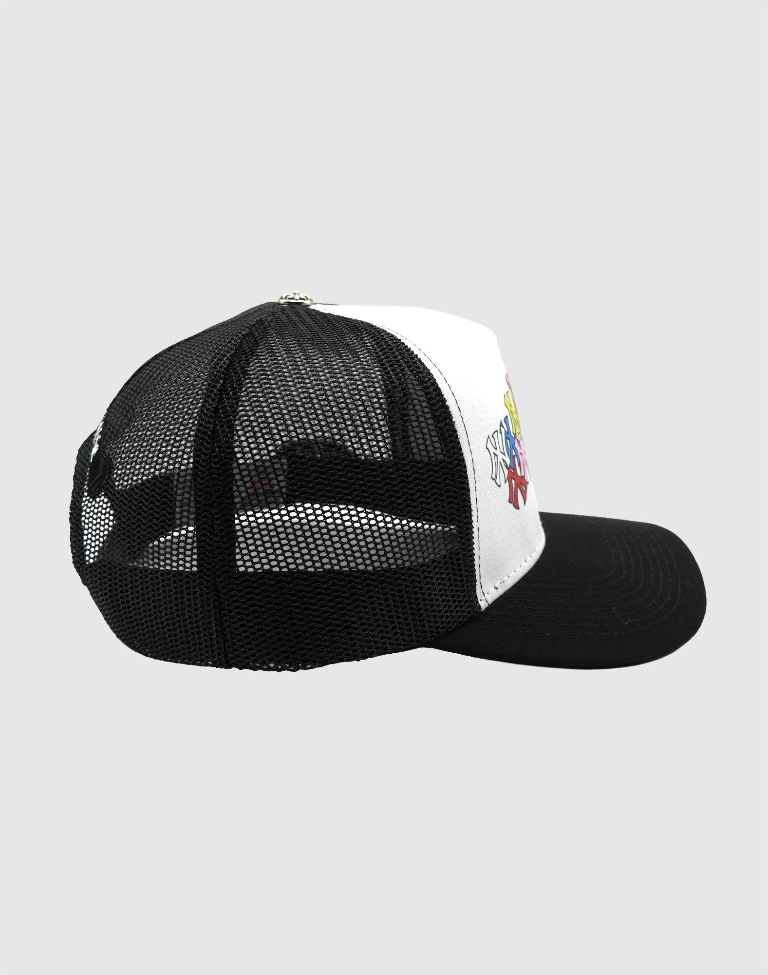 NY CANDY MIX UPSIDE DOWN RMZ TRUCKER CAP BLACK