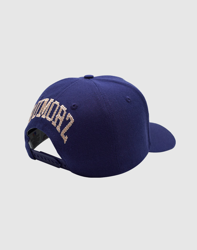 NY CHAIN ROSÉGOLD UPSIDE DOWN RMZ CAP NAVY