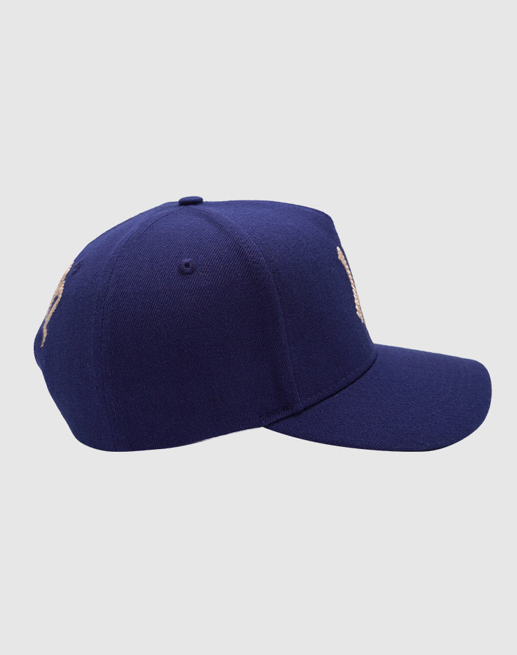 NY CHAIN ROSÉGOLD UPSIDE DOWN RMZ CAP NAVY