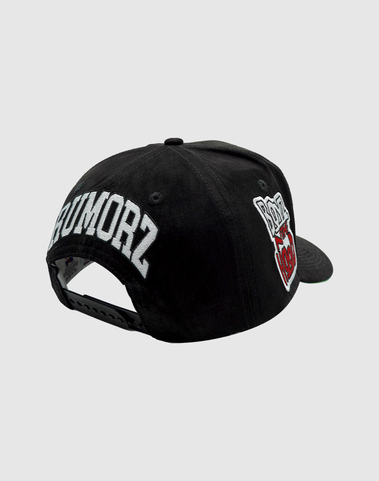 NY CLASSIC UPSIDE DOWN RMZ CAP BLACK SUEDE