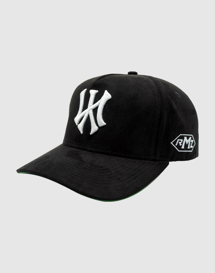 NY CLASSIC UPSIDE DOWN RMZ CAP BLACK SUEDE