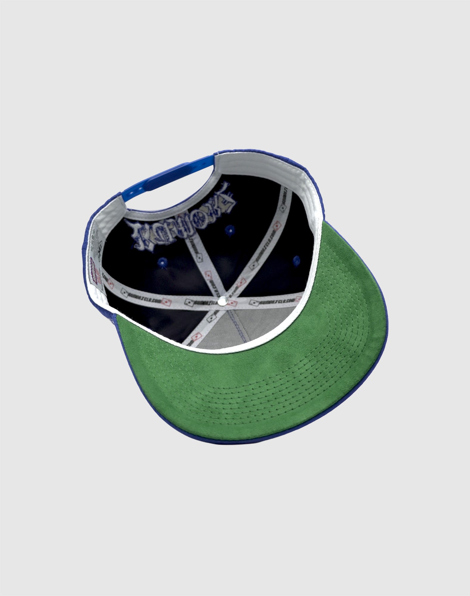 NY OG UPSIDE DOWN RMZ CAP WASHED BLUE SUEDE