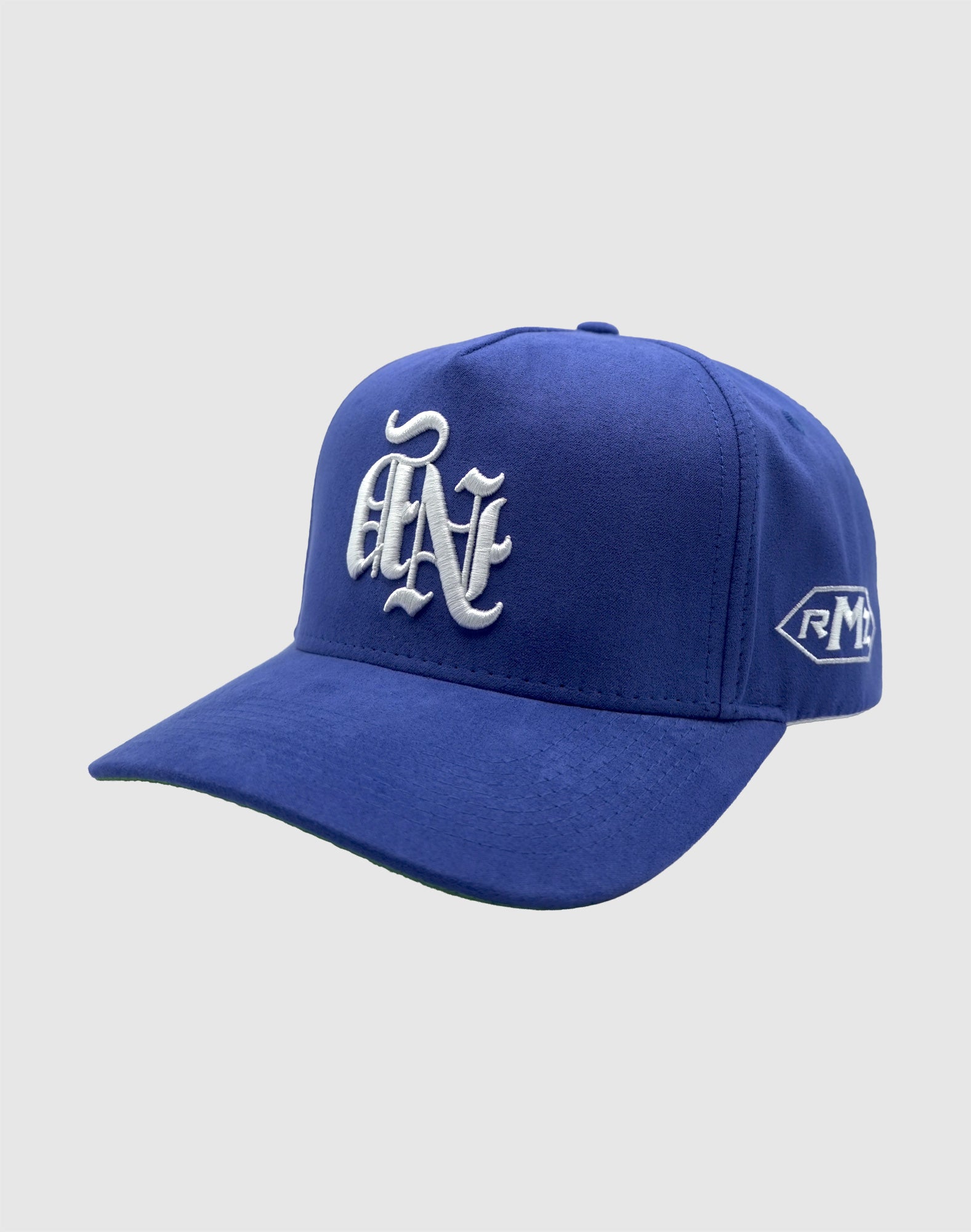 NY OG UPSIDE DOWN RMZ CAP WASHED BLUE SUEDE