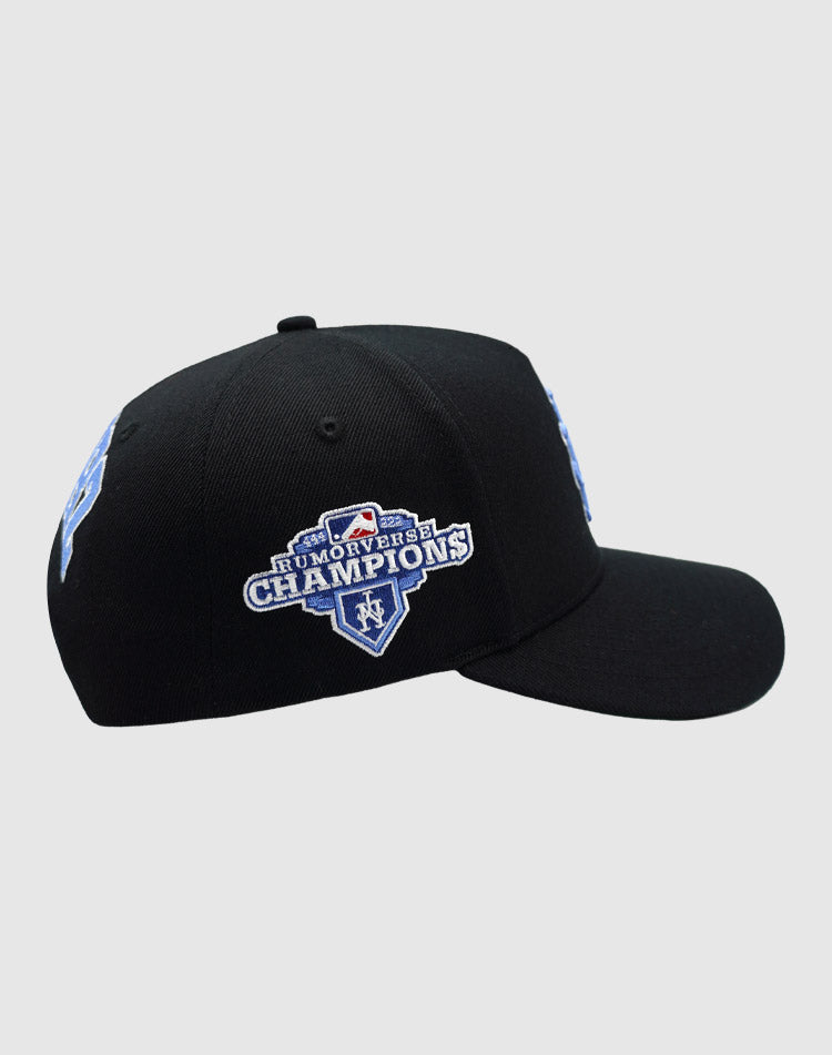NYM CLASSIC UPSIDE DOWN RMZ CAP BLACK-BABY BLUE