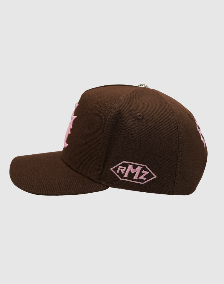 LA OG UPSIDE DOWN RMZ CAP BROWN-PINK