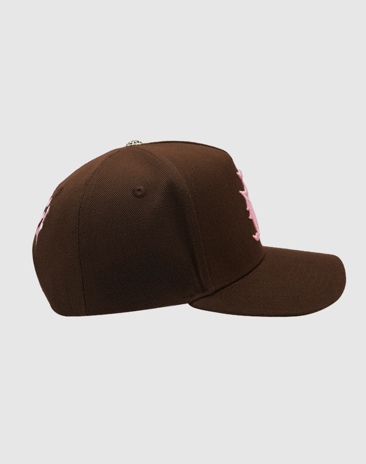 LA OG UPSIDE DOWN RMZ CAP BROWN-PINK