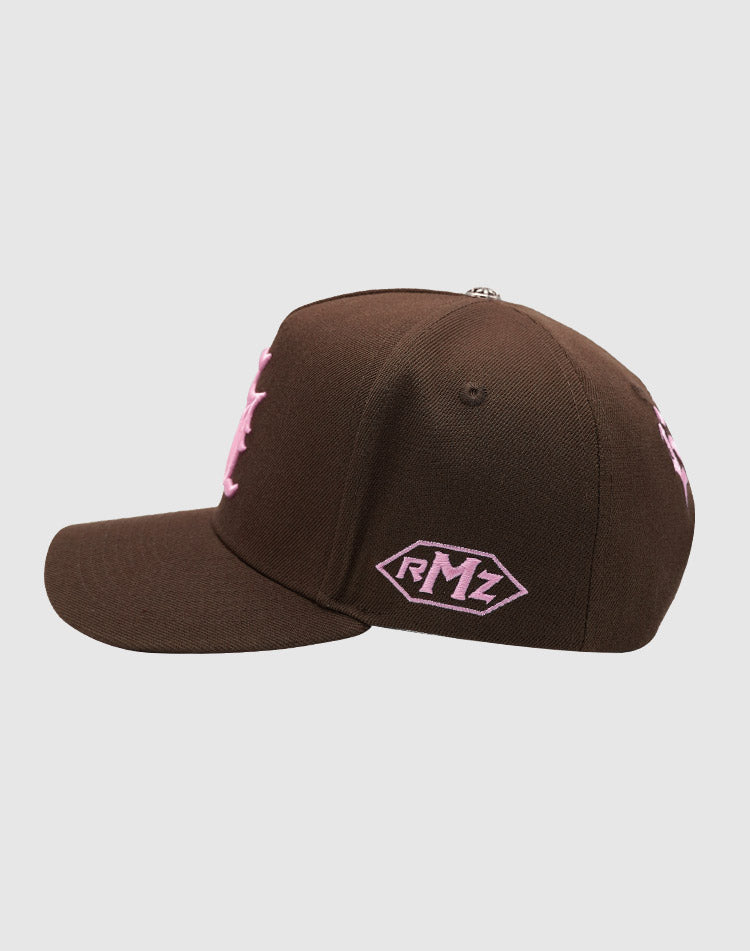 LA OG UPSIDE DOWN RMZ CAP BROWN-PINK
