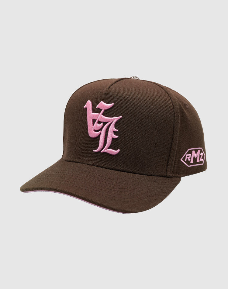 LA OG UPSIDE DOWN RMZ CAP BROWN-PINK