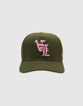 LA OG UPSIDE DOWN RMZ CAP KHAKI-PINK