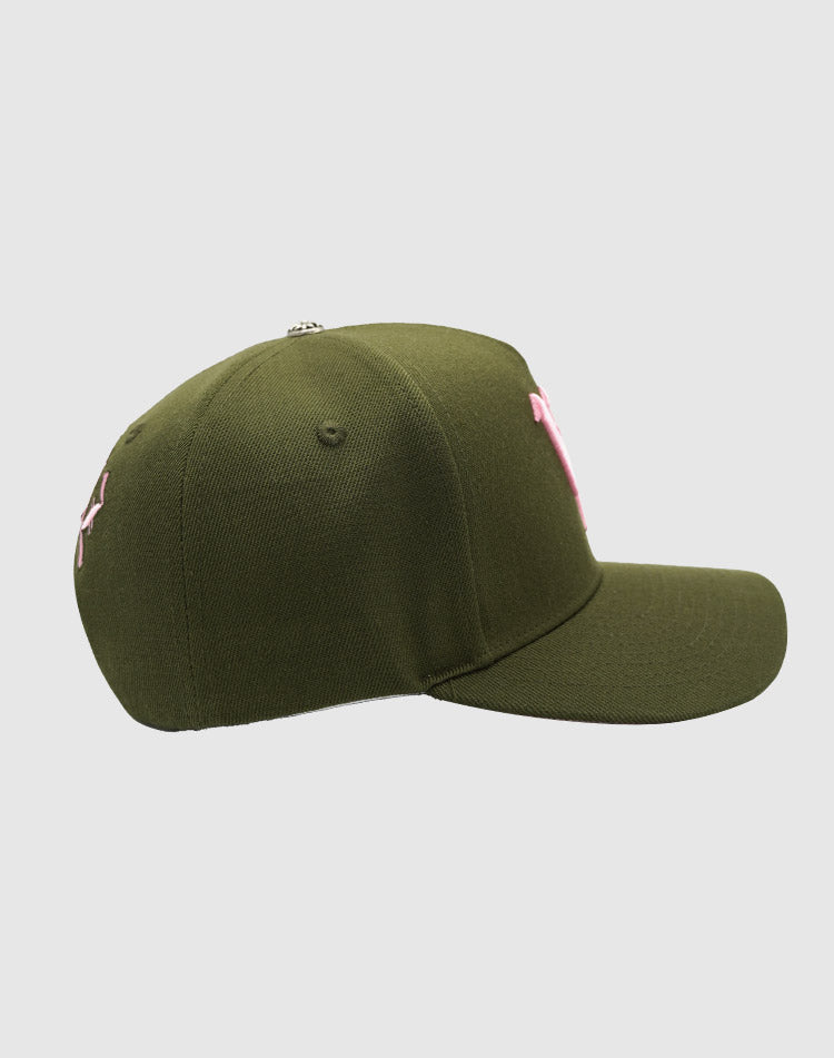 LA OG UPSIDE DOWN RMZ CAP KHAKI-PINK