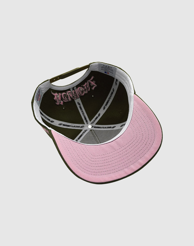 LA OG UPSIDE DOWN RMZ CAP KHAKI-PINK