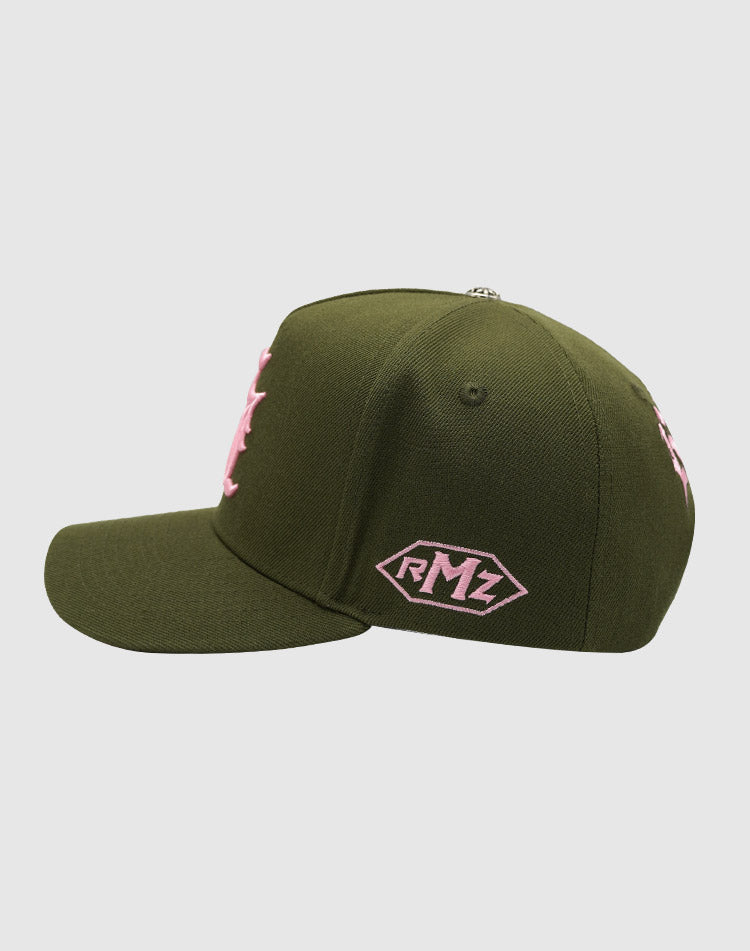 LA OG UPSIDE DOWN RMZ CAP KHAKI-PINK